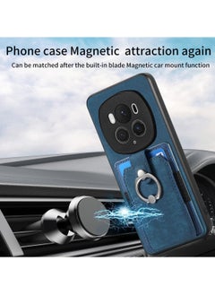 General Honor Magic 6 Pro 5G Wallet Case, Ultra Thin Card Holder Case, Leather + TPU Frame Phone Cover, Multi-Function Case with Support Ring  - Image 5