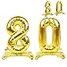 YiYou 80 Balloon Numbers Gold Giant Self Standing Number 80 Balloon Birthday Foil Balloons for 80th Birthday Party Decorations 80 Anniversary Party Supplies - Image 2