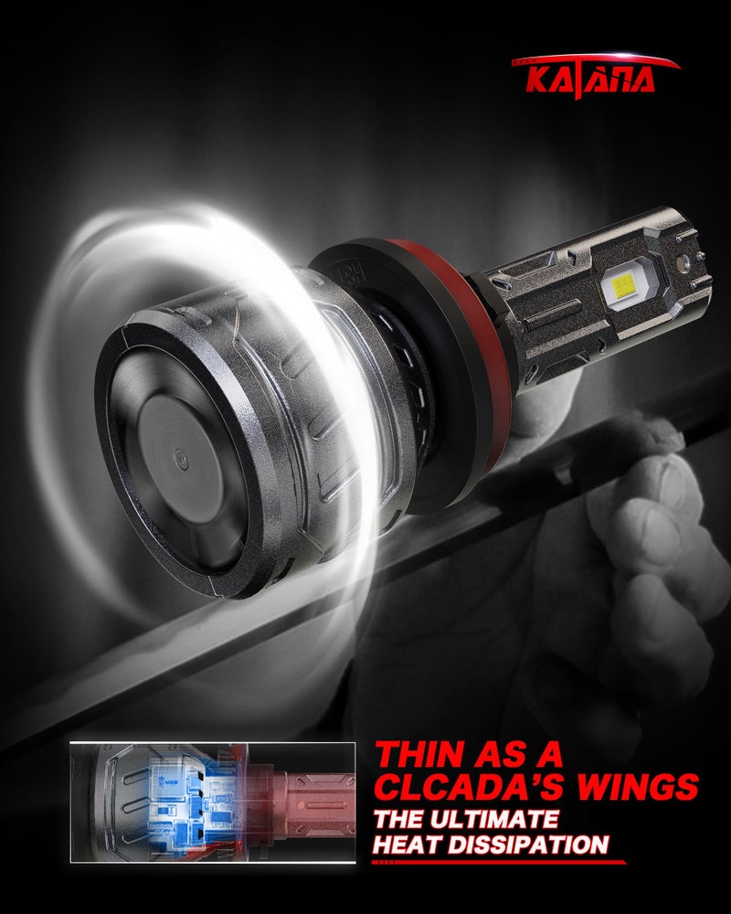 KATANA H11 Bulb,H9 H8 Light Bulb 400% Brightness 6500K White Extremely Super Bright Plug and Play Mini Size of Fog Bulb 2 - Image 5