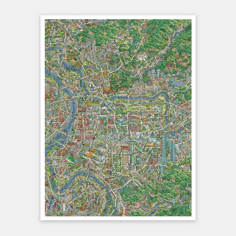 Pintoo Jigsaw Puzzles 4800 Piece for Adults Tom Parker Taipei MAP Beautiful Plastic Puzzle for Home Decor Zero Dust Easy Storage H2546