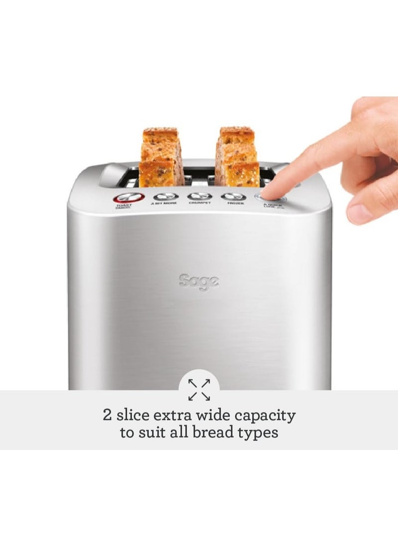 Sage - The Smart Toast 2 Slice Toaster with Extra-Wide Slots & LED Indicator, Brushed Aluminium-UAE Version, 2 Year Manufacturer Warranty - pzsku/ZBD028F0F6B5F42FF8B8CZ/45/_/1734605729/ce3bd5b6-021d-4b0a-853f-0fbca1bf5f98