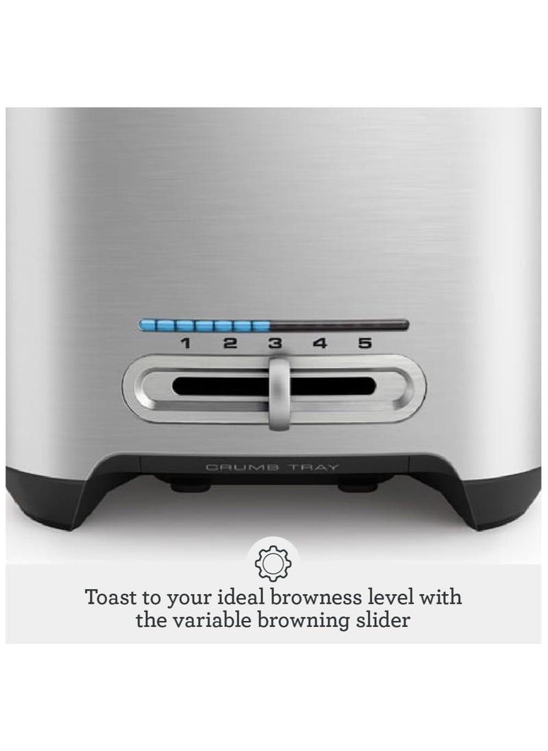 Sage - The Smart Toast 2 Slice Toaster with Extra-Wide Slots & LED Indicator, Brushed Aluminium-UAE Version, 2 Year Manufacturer Warranty - pzsku/ZBD028F0F6B5F42FF8B8CZ/45/_/1734605730/7b65b26b-274a-436b-82a3-e66fd7baff4c