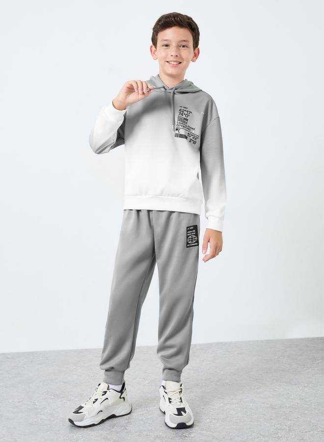 Styli Boys Grey Tie-Dye Hoodie and Joggers Set - Image 1