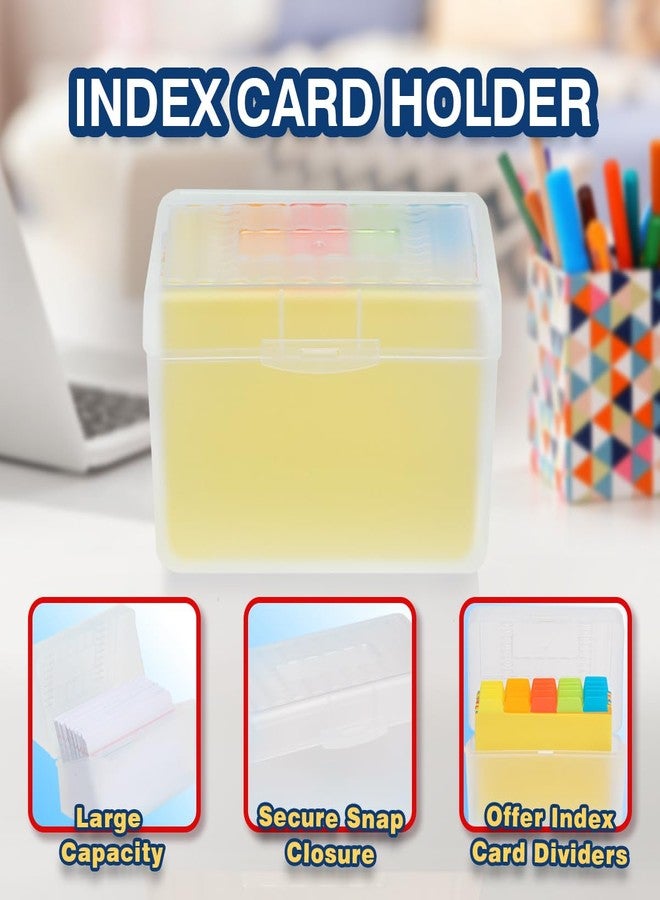 حامل بطاقات فهرسة H4D مقاس 4 × 6 بوصات مع 25 فاصلًا بلاستيكيًا، شفاف - Image 4