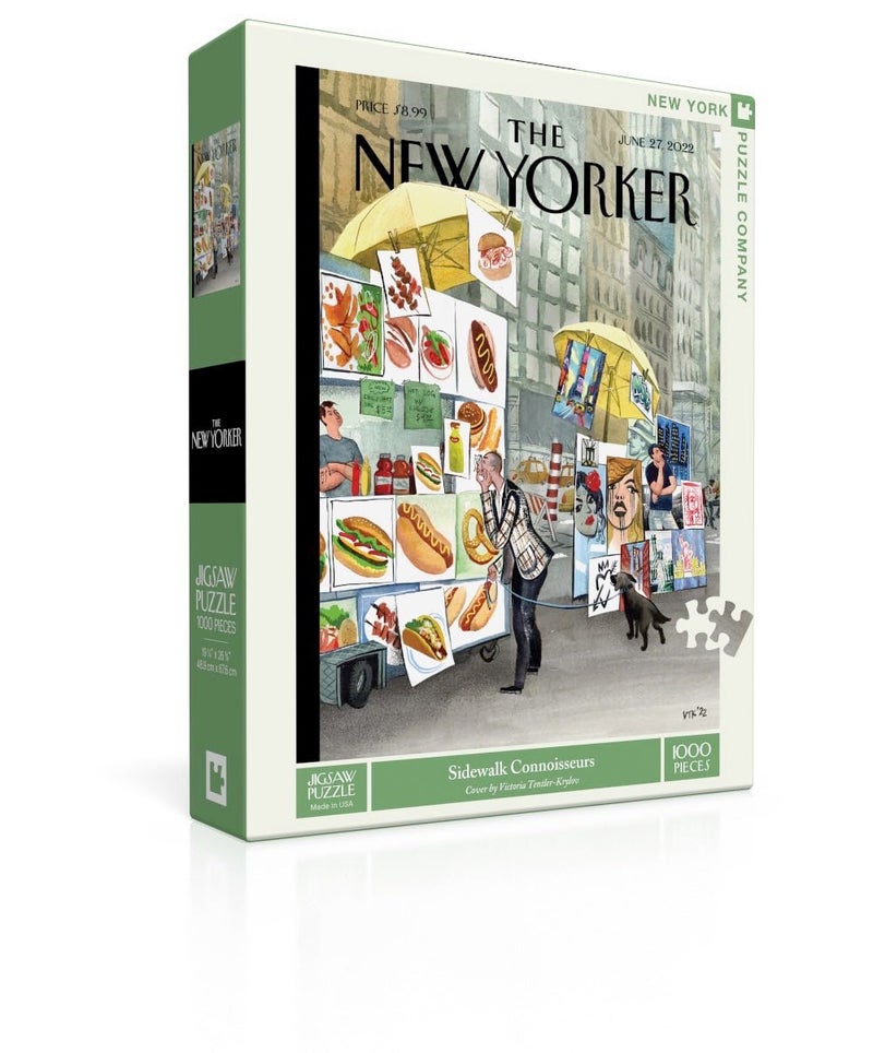 New York Puzzle Company - New Yorker Sidewalk Connoisseurs - 1000 Piece Jigsaw Puzzle for Family Game Nights by Victoria Tentler-Krylov - Image 1