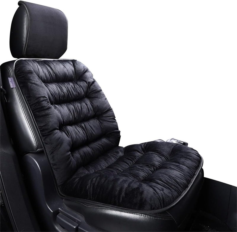 Car Plush Seat Cushion Pad - Winter Soft Comfort with Anti-Slip Backing - Image 1