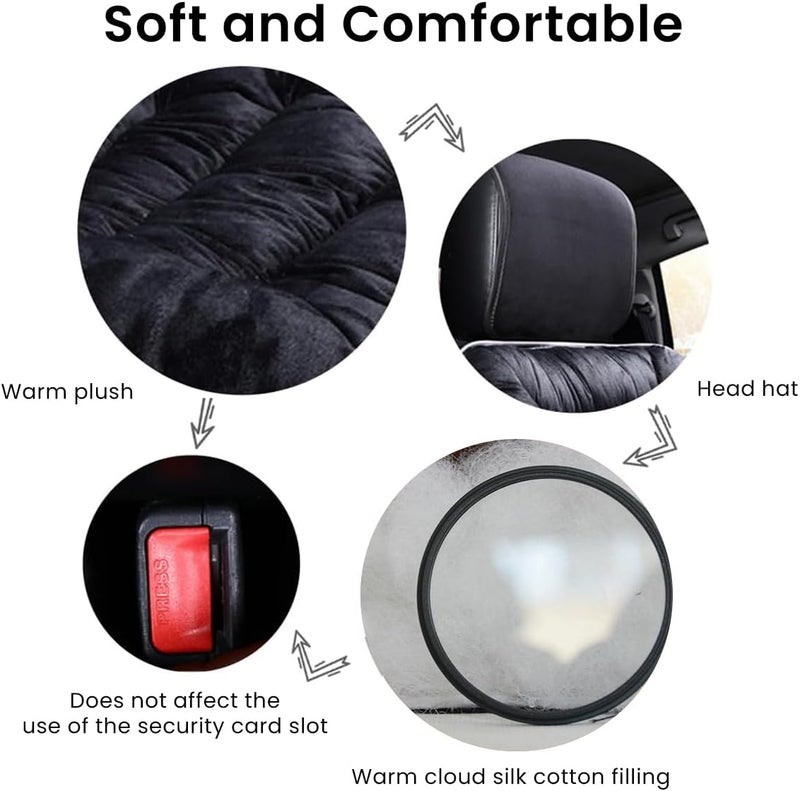 Car Plush Seat Cushion Pad - Winter Soft Comfort with Anti-Slip Backing - Image 3