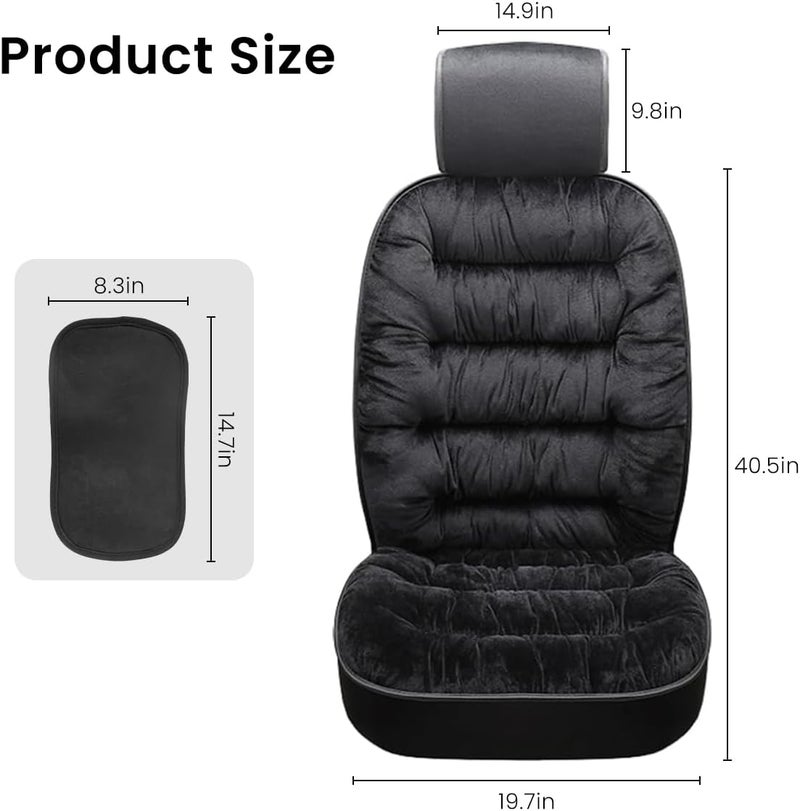 Car Plush Seat Cushion Pad - Winter Soft Comfort with Anti-Slip Backing - Image 2