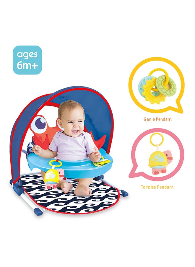 TEKNUM - Baby Sit Up Support With Feeding Tray - Blue - Image 1