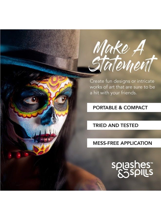 Splashes & Spills Face and Body Paint Cream, 30ml - Pretend Costume and Dress Up Makeup by Splashes & Spills (Black) - Image 2