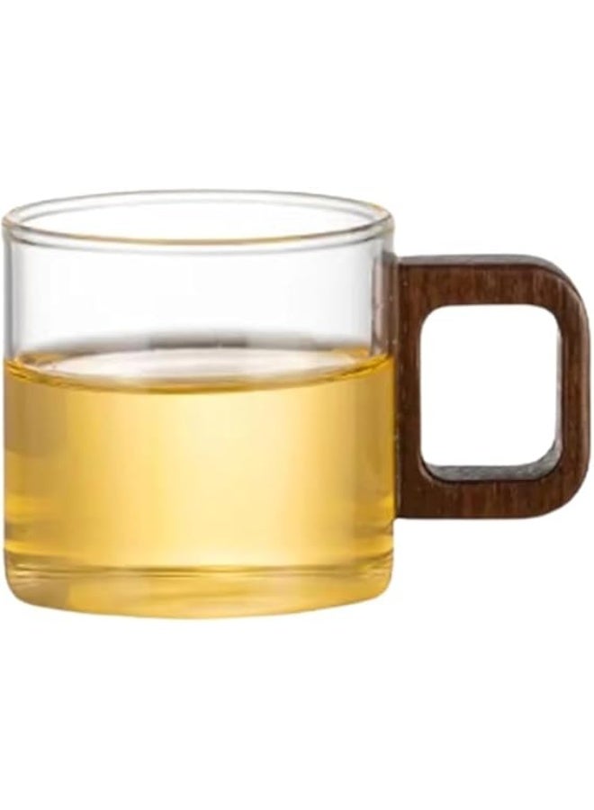 Coffee Cup with Wooden Handle – Elegant Coffee Mug with Wood Grip – Stylish Coffee Serving Cup - Image 1