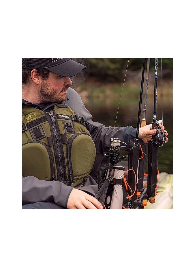 بيلكان حوامل لمنصة صنارات الصيد - حامل بـ 3 قضبان قابلة للتعديل لصنارات الصيد - حامل لصنارة الصيد بتوافق واسع النطاق من بيليكان، اسود - Image 5