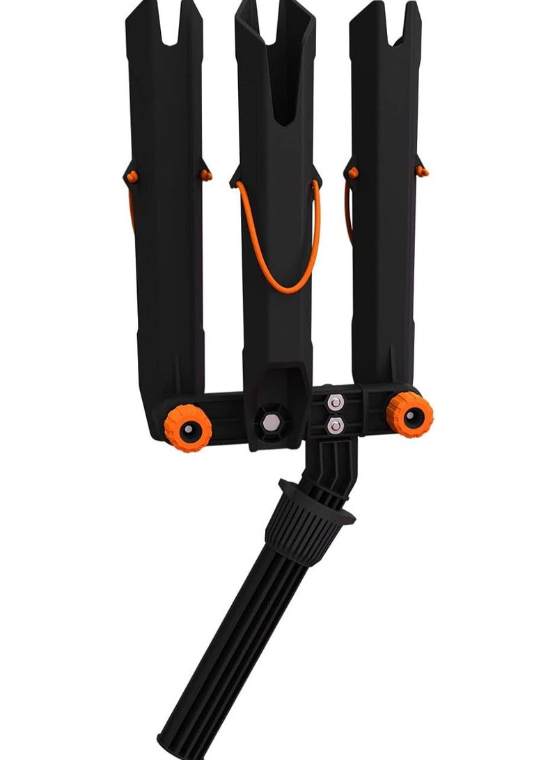 بيلكان حوامل لمنصة صنارات الصيد - حامل بـ 3 قضبان قابلة للتعديل لصنارات الصيد - حامل لصنارة الصيد بتوافق واسع النطاق من بيليكان، اسود - Image 1