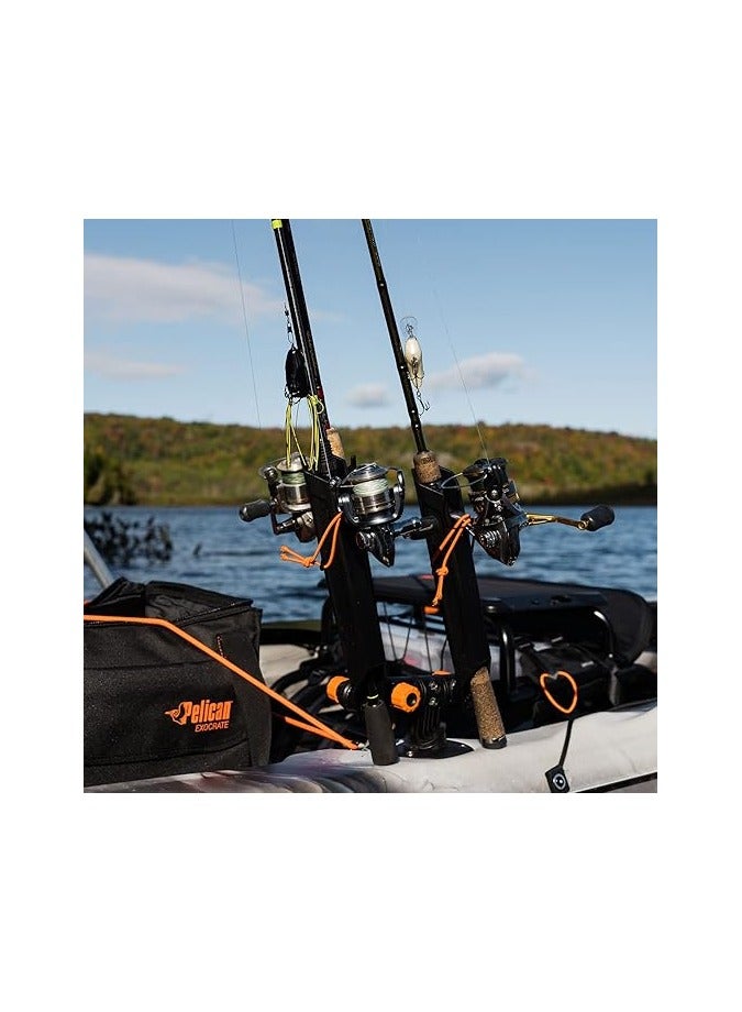 بيلكان حوامل لمنصة صنارات الصيد - حامل بـ 3 قضبان قابلة للتعديل لصنارات الصيد - حامل لصنارة الصيد بتوافق واسع النطاق من بيليكان، اسود - Image 4