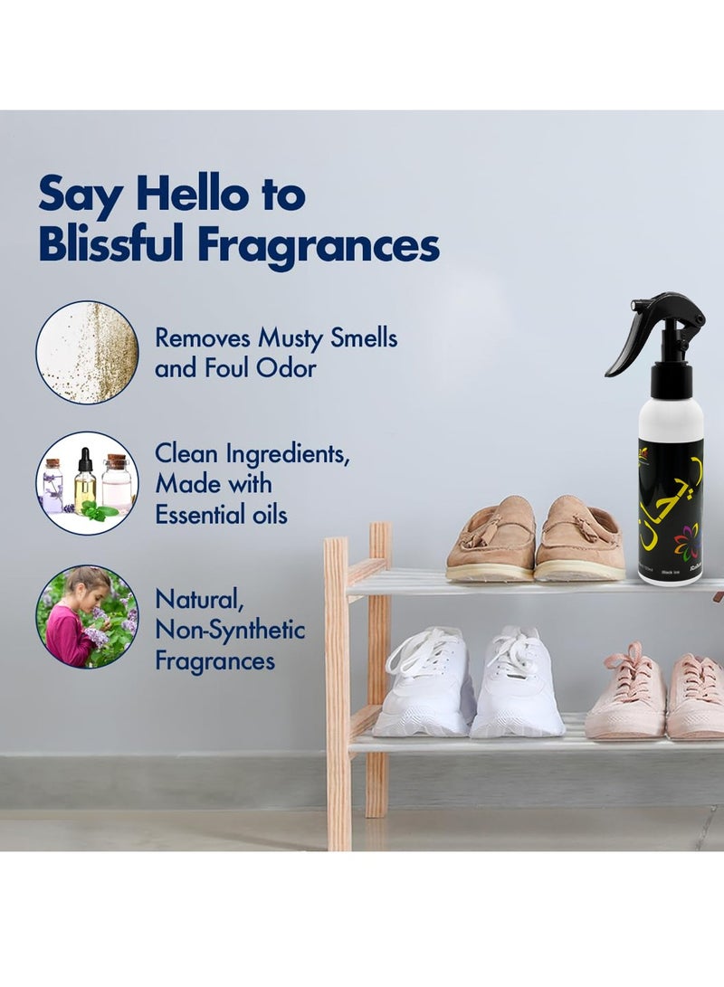 3XR Raihan Air Freshener Black Ice 150ml – Non-Aerosol Spray with Essential Oils, Long Lasting Fragrance, Safe for Pets & Babies, Odor Remover for Home & Car - Image 2