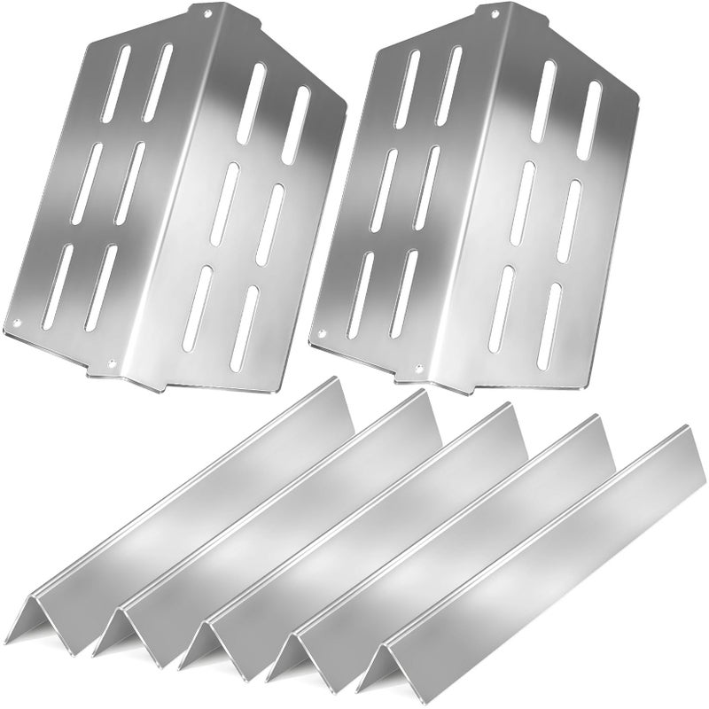 GasSaf 175 Grill Flavorizer Bars Heat Deflector for Weber Genesis Parts 310 Flavor Bar for Weber Genesis 300 310 320 330 EP310 EP320 EP330 Front Knob 2011Newer Grill Parts Heat Plates 7620 7622 - Image 2