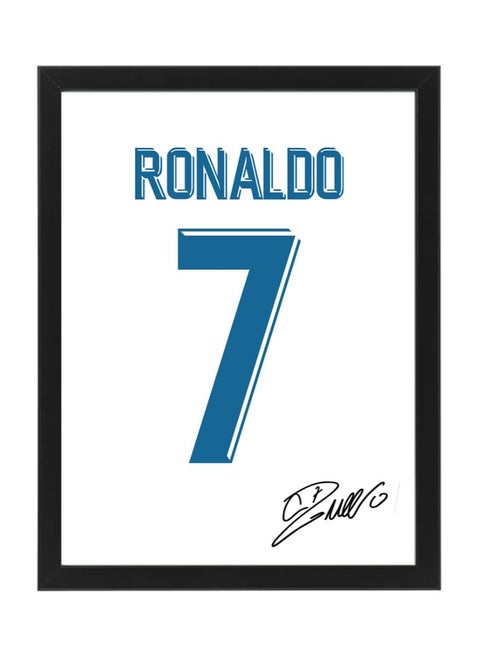 ملصق جيرسي موقع لريال مدريد رونالدو مع إطار مقاس 30 × 40 سم