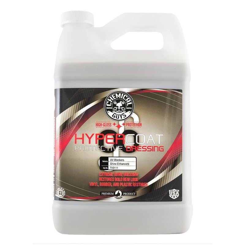 Chemical Guys TVD111 G6 HyperCoat High Gloss Coating Protectant Sprayable Dressing Works on Vinyl Rubber Plastic Tires and Trim Safe for Cars Trucks Motorcycles RVs More 128 fl oz 1 Gal