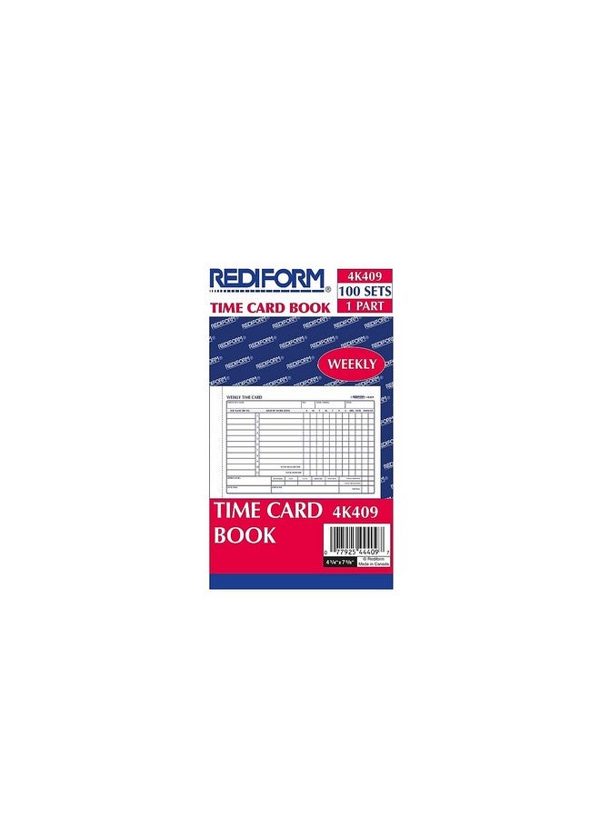 Rediform 4K409 Employee Time Card Weekly 41/4 X 7 100/Pad - Image 3