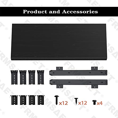 FRMSAET Furniture Accessories Office Product Suits Hardware 20/24/30 inches Keyboard Drawer Tray Wood Holder Under Desk Adjustable Height Platform. (20 inches, Black) - Image 5