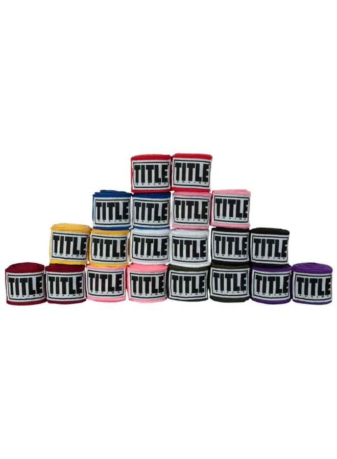TITLE Boxing Advanced Semi-Elastic Hand Wraps - White - Image 1