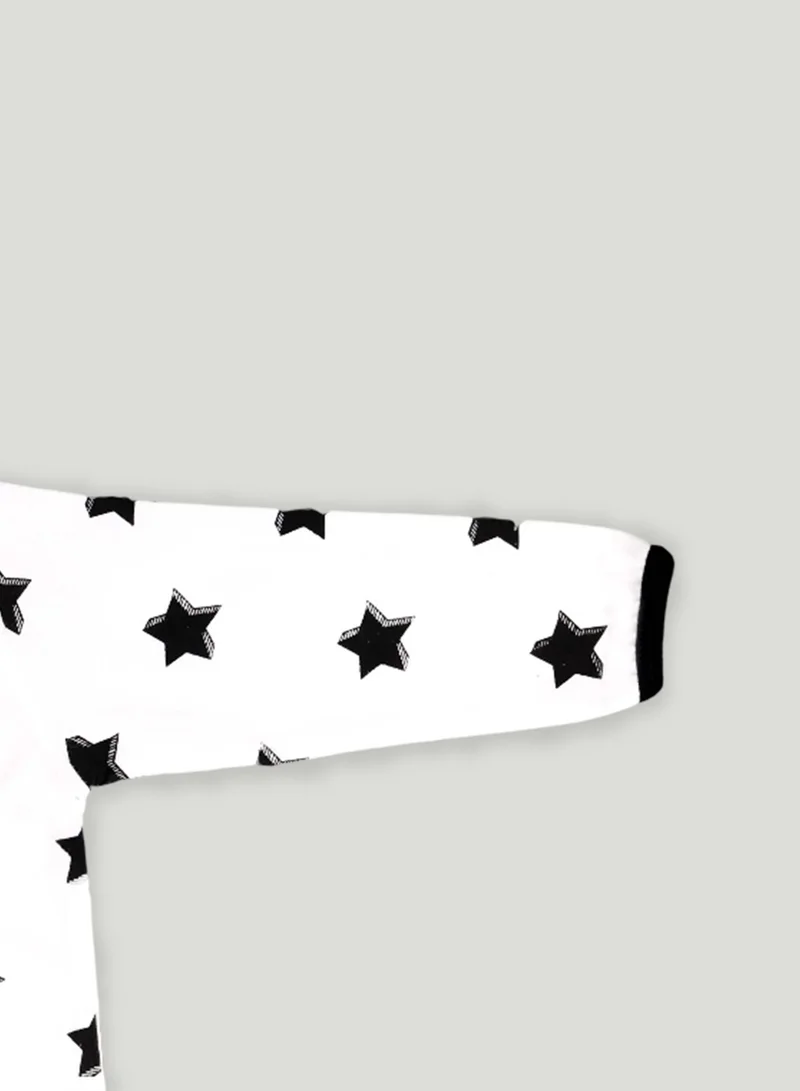 لؤي 100% Cotton Full Sleeves Star Printed Baby Romper,Bodysuit Jumpsuit for Baby Girls & Baby Boy 18-24 M