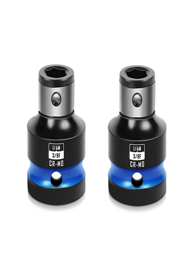 BLACKROBOT 2PCS Impact Bit Holders 3/8 Inch Square Drive to 1/4 Inch Hex Socket Adapter for Impact Wrench - Image 1