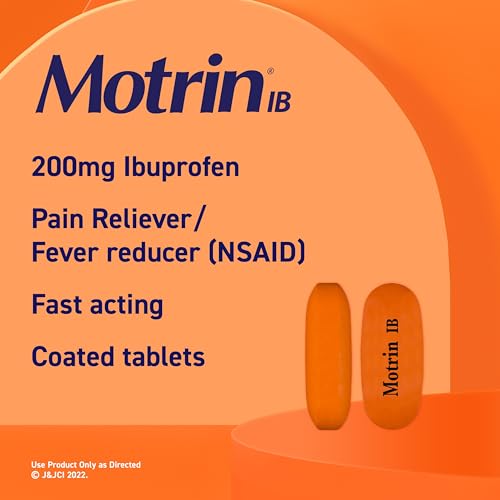 Motrin IB, Ibuprofen 200mg Tablets, Pain Reliever & Fever Reducer for Muscular Aches, Headache, Backache, Menstrual Cramps & Minor Arthritis Pain, NSAID, 50 Ct - Image 3