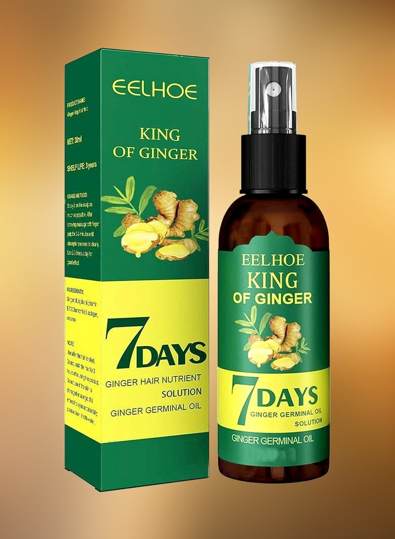 EELHOE زيت الزنجبيل لنمو الشعر وتقوية جذوره 7 أيام مصل الزنجبيل لتغذية جذور الشعر زيت الزنجبيل لتقوية جذور الشعر 7 أيام مصل الزنجبيل لتغذية جذور الشعر - Image 1