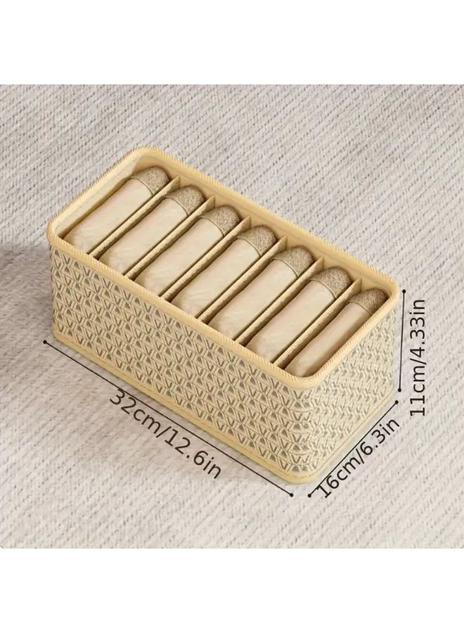 Multi-Functional Drawer Storage Box For Underwear And Socks Small 7 Squares Wardrobe Organizer For Home Dormitory - Image 3