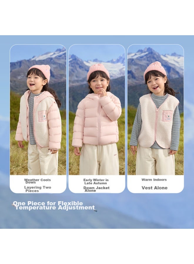 Children'S Clothing, Kids' Down Jacket Two-Piece Set, Boys And Girls Outfit Winter Wear, Hooded Jacket, 208424107237