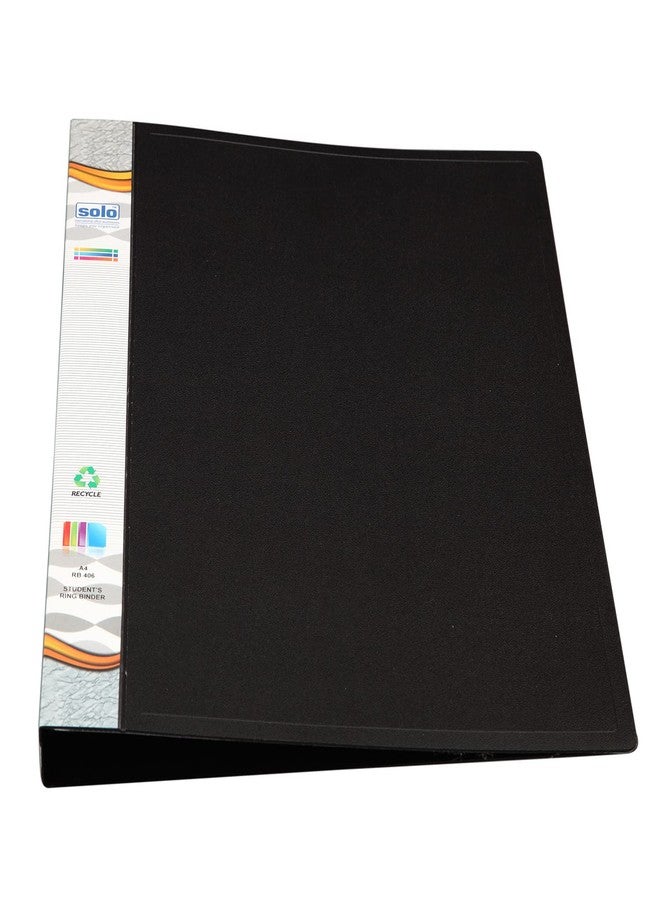 Solo 2-D A4 Ring Binder File Folder, Office Document Organizer with Inside Pocket, Presentation Display Plastic File for Certificates, Portfolio, Papers & Projects (Black) - Image 5