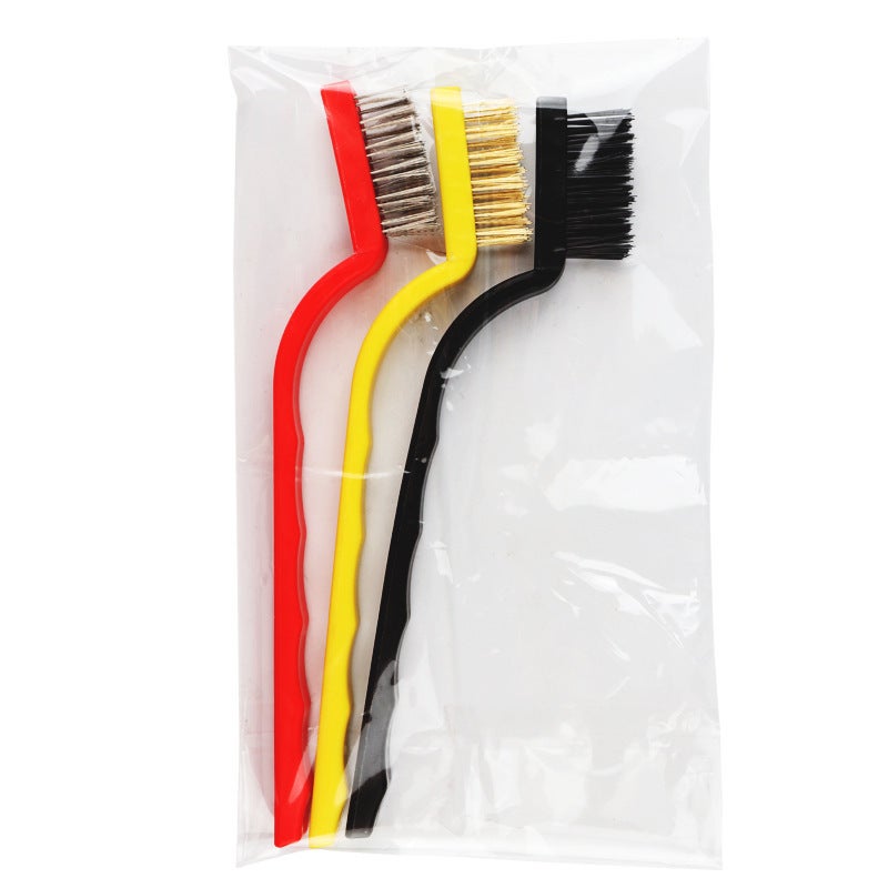 Kitchen Scrub Brush Set for Stove and Vent Cleaning OPP bag-three piece set