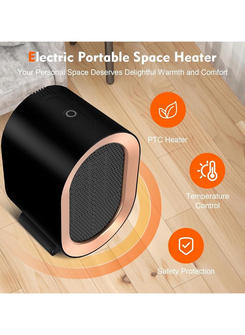 أوريون ماكس مدفأة كهربائية محمولة بمروحة كهربائية بقوة 1200 واط مع إعدادين للحرارة، وتسخين سريع PTC، وحماية من الانقلاب والسخونة الزائدة، ومدفأة مكتب هادئة للمنزل والمكتب وغرفة النوم - Image 2