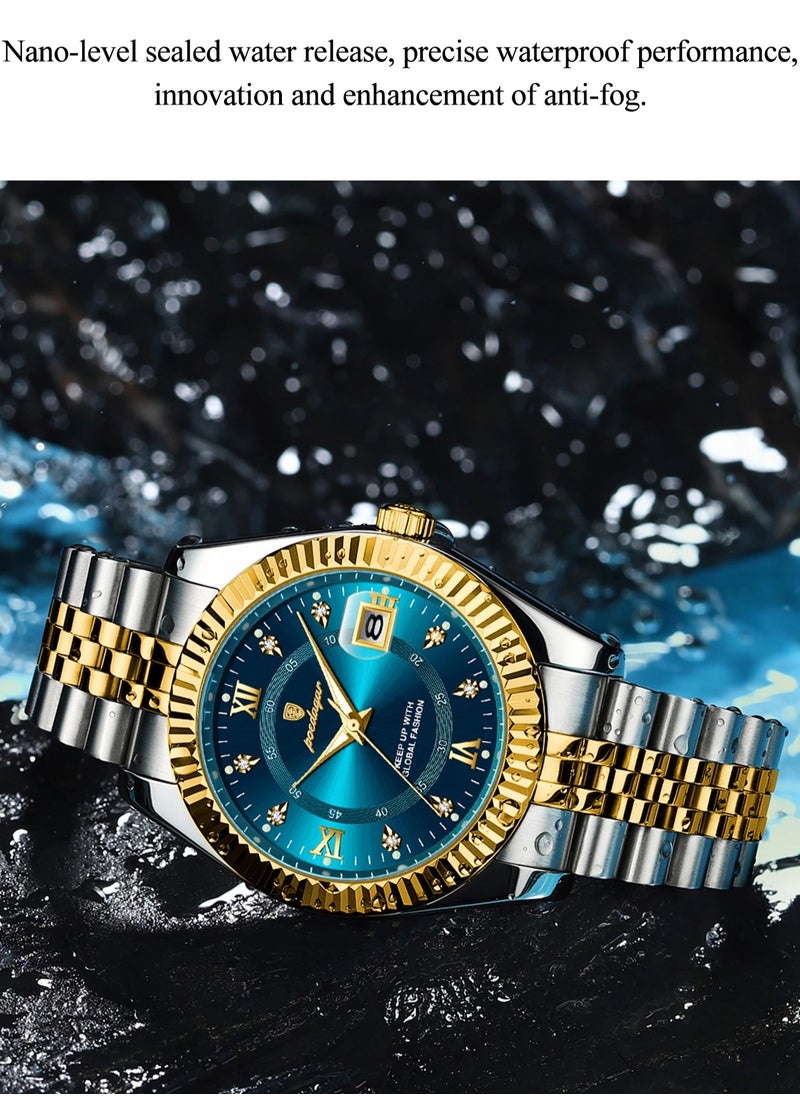 POEDAGAR Luxury Sport Wrist Watch For Man Waterproof Luminous Date Quartz Stainless Steel Men Watch  - Image 3