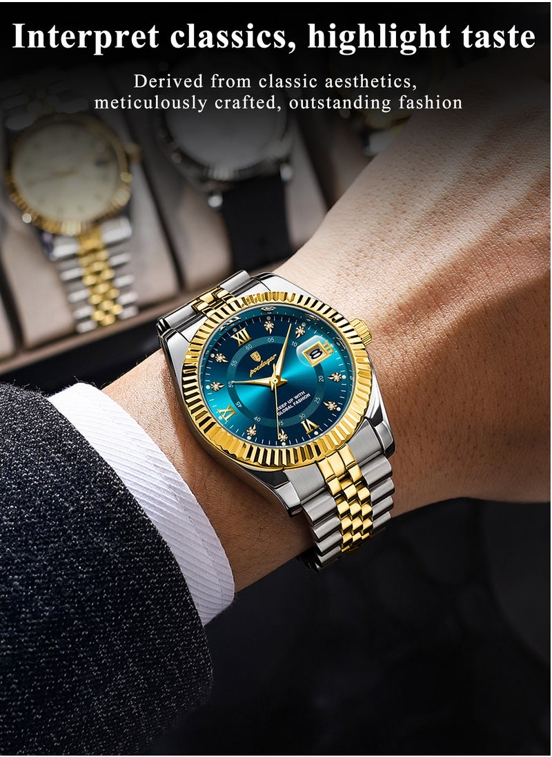 POEDAGAR Luxury Sport Wrist Watch For Man Waterproof Luminous Date Quartz Stainless Steel Men Watch  - Image 4