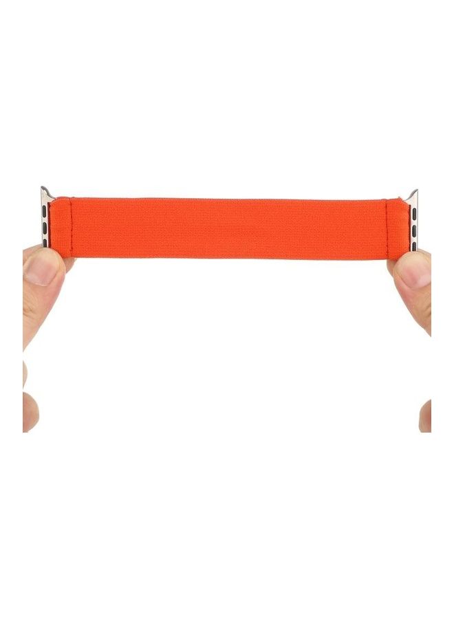 NIBEMINENT Replacement Strap Watchband for Apple Watch Series 1/2/3/4/5/6/SE 42-44mm Orange - Image 5