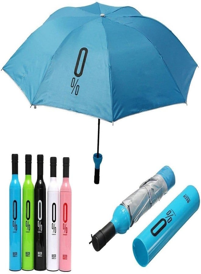 plutofit Bottle Shape Portable and Compact Umbrella for UV and Rain Protection for Men and women With Anti-Slip Handle Umbrella (ASSORTED COLOR) - Image 1