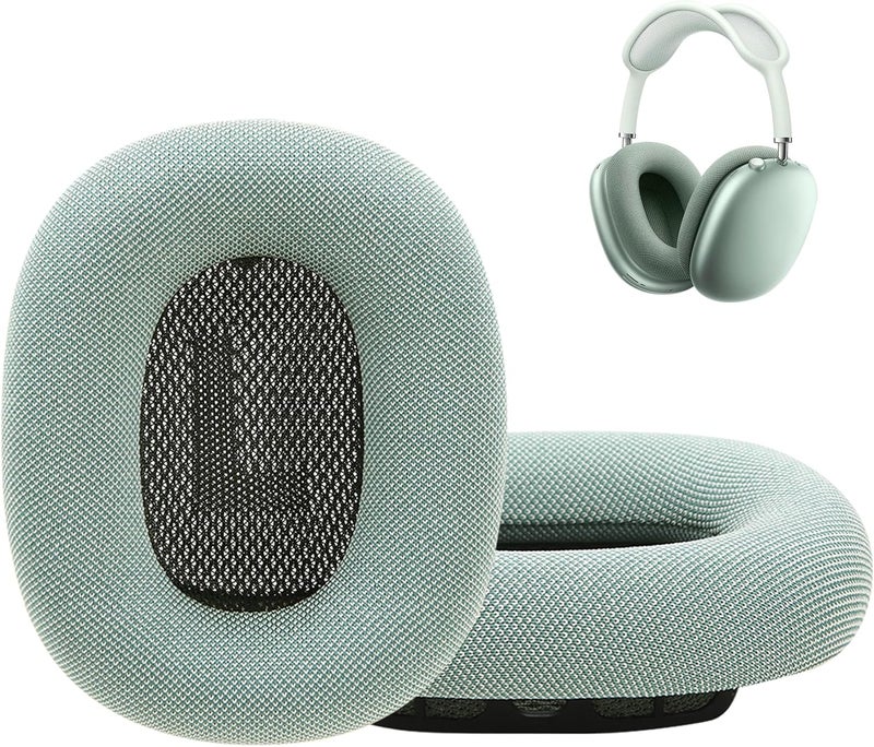 EARROCK Ear Pads for AirPods Max Earmuffs Cloth Ear Cushions Cover Ear Cuffs Earpads Headphone Accessories with Knit-mesh Canopy, Memory Foam and Magnet Green - Image 1