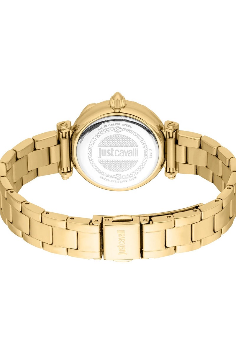 Just Cavalli جست كافالي ليدي كوريزا JC1L332M0055 - ساعة كوارتز نسائية من الفولاذ المقاوم للصدأ 3 عقارب - Image 2