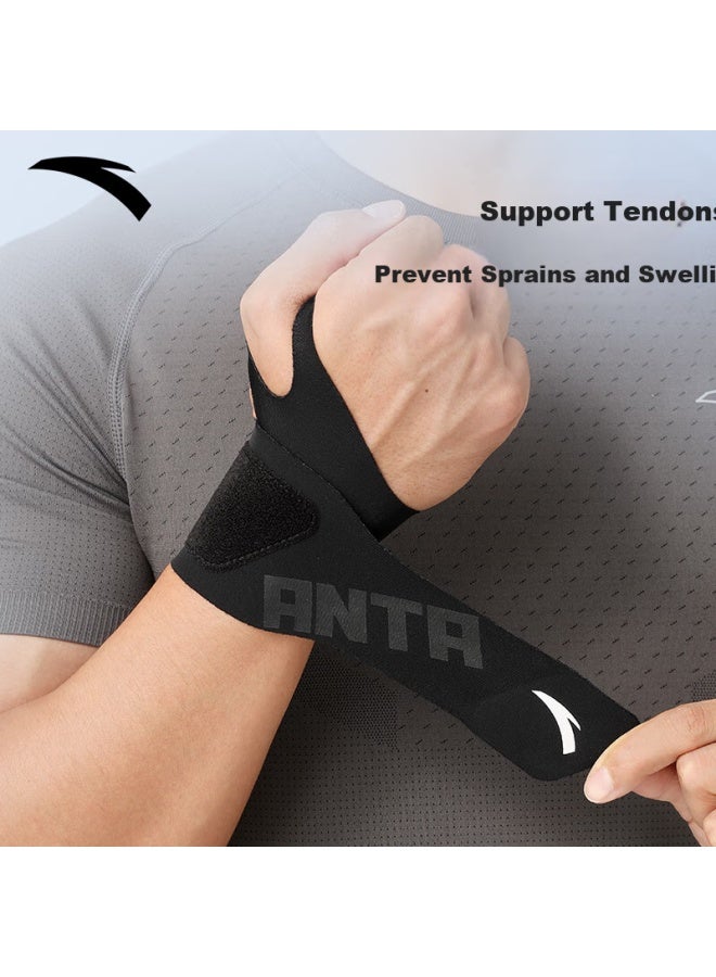 ANTA سوار رياضي أنتا للرجال والنساء، لفافة ضغط لتنس الأوتار، سوار أسود قطعة واحدة - Image 2