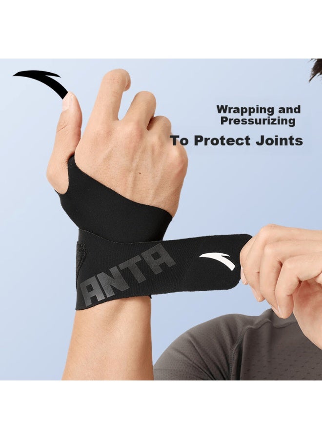 ANTA سوار رياضي أنتا للرجال والنساء، لفافة ضغط لتنس الأوتار، سوار أسود قطعة واحدة - Image 3