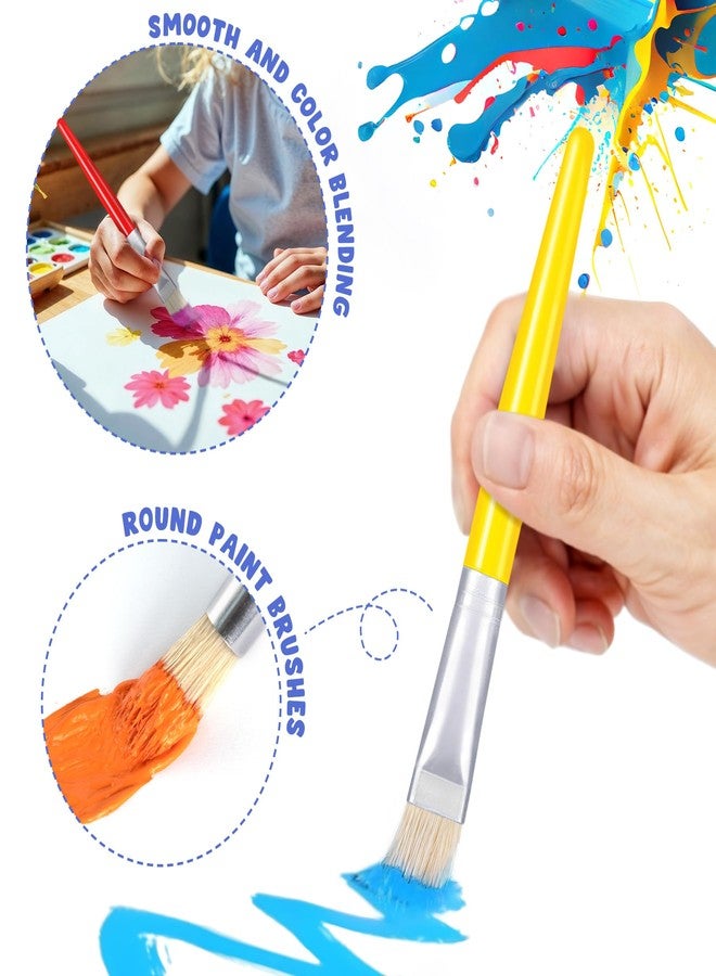 Joyooss Paint Brushes for Kids, 12 Pcs Round Large Toddler Paint Brushes Set, Easy to Clean & Grip Washable No Shed Hog Bristle Paintbrushes Kids Paint Brushes for Watercolor, Acrylic, Gouache, Ink - Image 4
