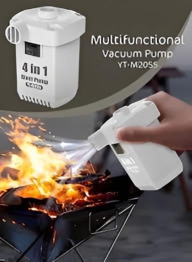 4-in-1 Cordless Electric Air Pump with Type-C Port - Portable Air Blower and Deflater for Camping and BBQs - Image 3