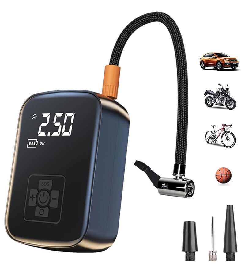 ULHYC Air Compressor Inflator Pump Portable Car Digital Display Vehicles Inflatable Pump Tire Inflator with Led light for Cars Bicycles Ball Motorcycles - Image 1