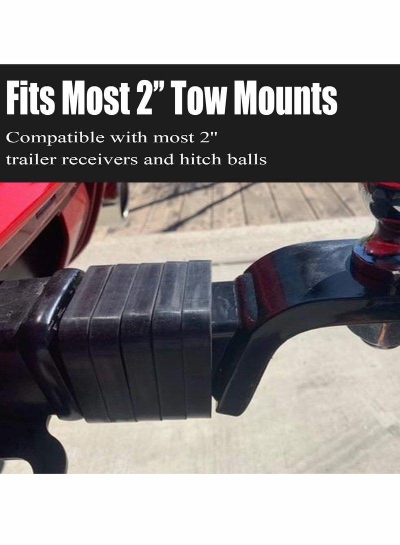 SYOSI Hitch Receiver Silencer Pad, 2" Rubber Bumper for Towing and Adjustable Ball Mounts Eliminate Noise (4 Pcs, Black) - Image 4