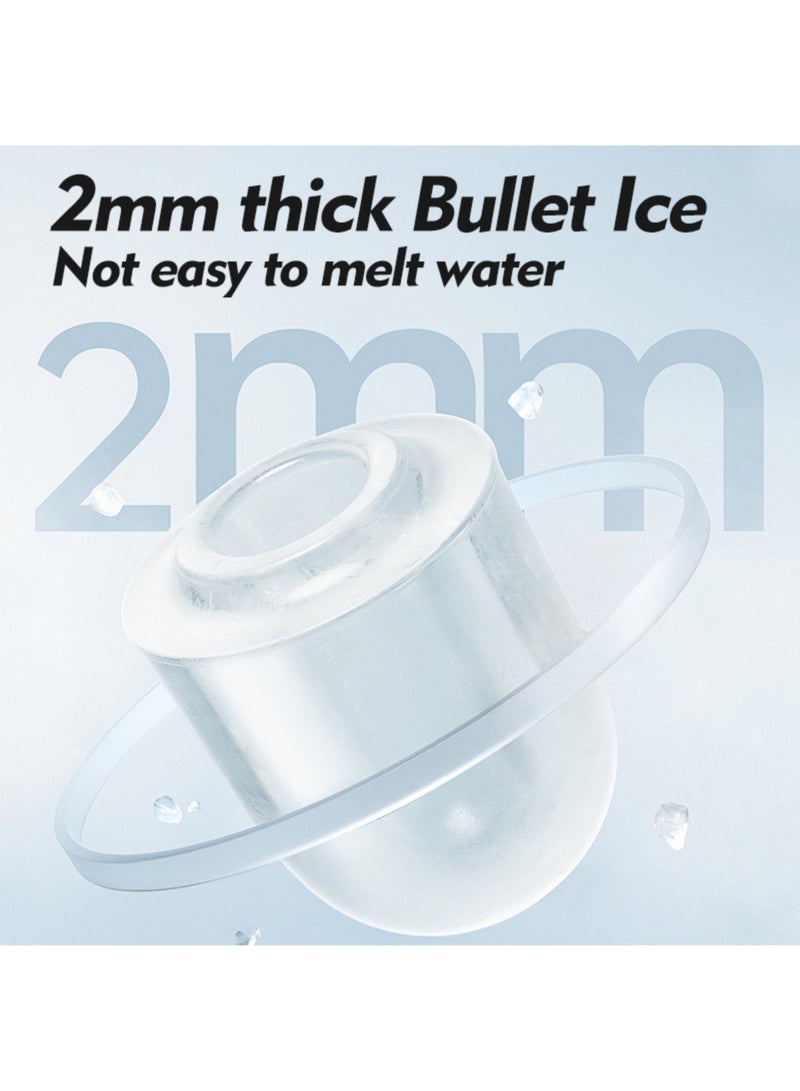 روك بو آلة صنع الثلج المحمولة مع وظيفة التنظيف الذاتي، مزودة بمقبض ومغرفة وسلة، تنتج 9 مكعبات ثلج في 6 دقائق، 12 كجم/24 ساعة، مثالية للاستخدام في المنزل والمطبخ والمكتب والحفلات. - Image 5