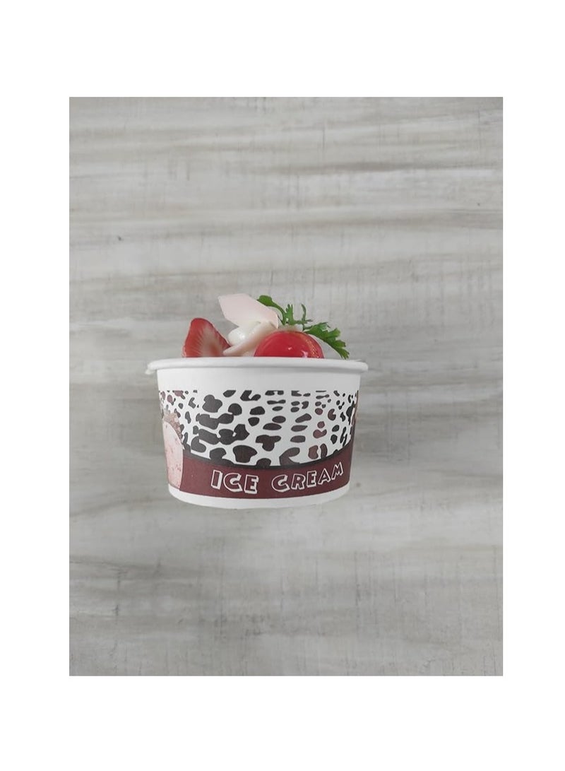 3D Real Resin Home Accessories Fridge Magnetic Stickers Fake Ice Cream Cup Magnetic Sticker Fridge Food Refrigerator Sticker Cute Magnetic Shapes (Ice Cream) - Image 1