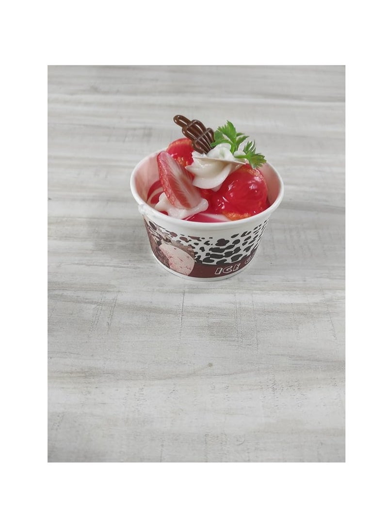 3D Real Resin Home Accessories Fridge Magnetic Stickers Fake Ice Cream Cup Magnetic Sticker Fridge Food Refrigerator Sticker Cute Magnetic Shapes (Ice Cream) - Image 3