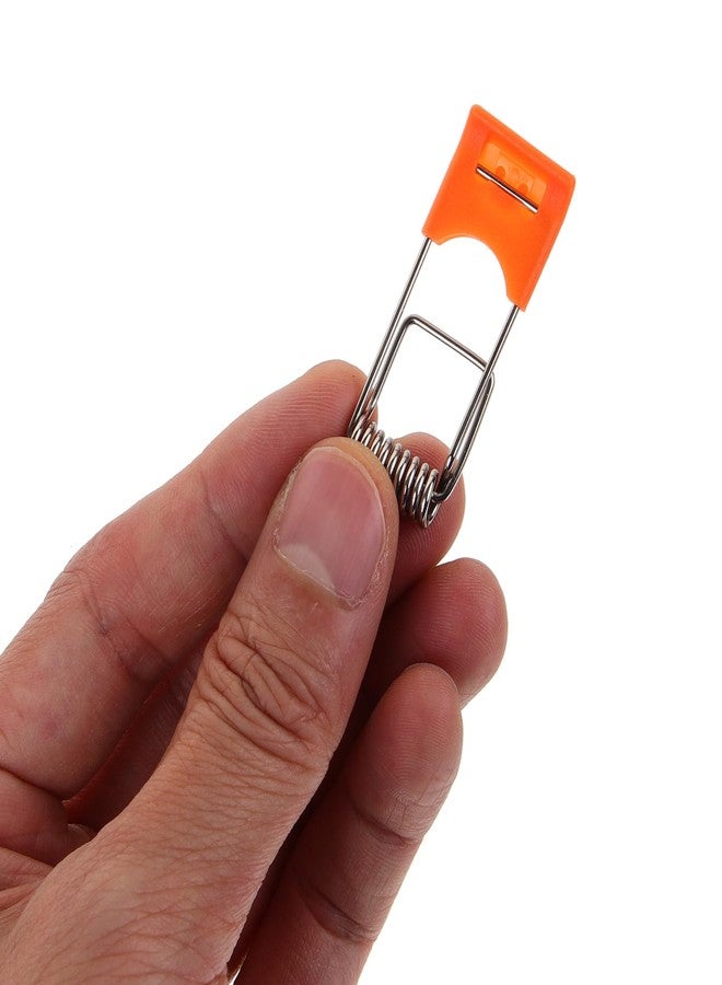 ARTIBETTER Universal Spring Clips for Recessed Lights-Durable Plastic & Metal Retrofit Clips-High-Visibility Orange, 1.65" Compact Design-Easy Install for Panel/Tube/Spot/Hallway Lighting Accessories - Image 2